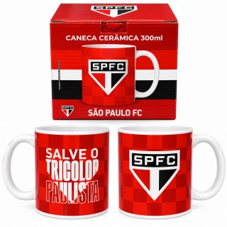 CANECA DE CERÂMICA 300ML MODELO SÃO PAULO REF: 211236