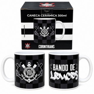 CANECA DE CERÂMICA 300ML MODELO CORINTHIANS REF: 211239
