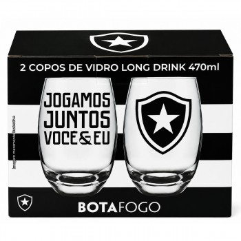 COPOS DE VIDRO LONG DRINK BELIZE 470ML MODELO BOTAFOGO REF: 764732
