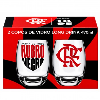 COPOS DE VIDRO LONG DRINK BELIZE 470ML MODELO FLAMENGO REF: 764733