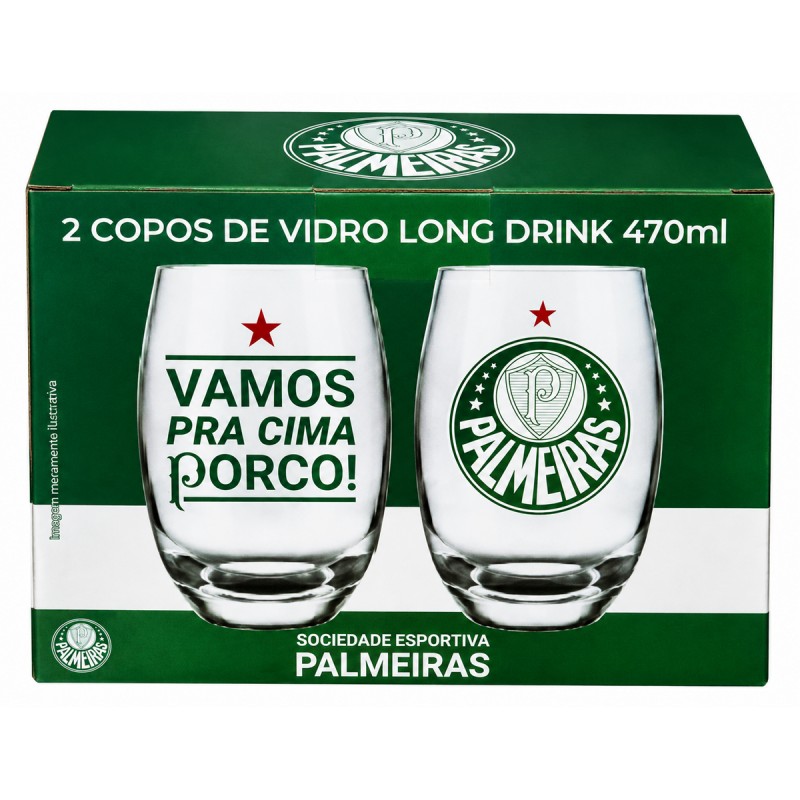 COPOS DE VIDRO LONG DRINK BELIZE 470ML MODELO PALMEIRAS REF: 764738
