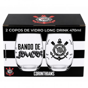 COPOS DE VIDRO LONG DRINK BELIZE 470ML MODELO CORINTHIANS REF: 764739