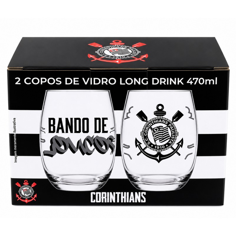 COPOS DE VIDRO LONG DRINK BELIZE 470ML MODELO CORINTHIANS REF: 764739 COPOS DE VIDRO LONG DRINK BELIZE 470ML MODELO CORINTHIANS REF: 764739