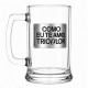 CANECA DE VIDRO CERVEJA COM PLACA DE METAL 420ML MODELO SÃO PAULO REF: 601036