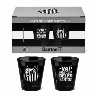 COPO DE VIDRO SHOT 55ML MODELO SANTOS NA LUVA COM 2 REF: 212237