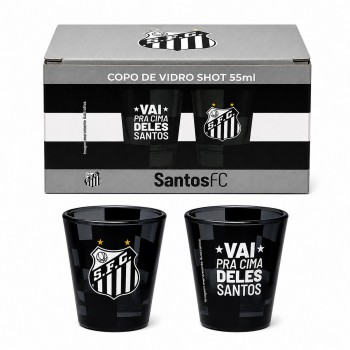 COPO DE VIDRO SHOT 55ML MODELO SANTOS NA LUVA COM 2 REF: 212237 COPO DE VIDRO SHOT 55ML MODELO SANTOS NA LUVA COM 2 REF: 212237
