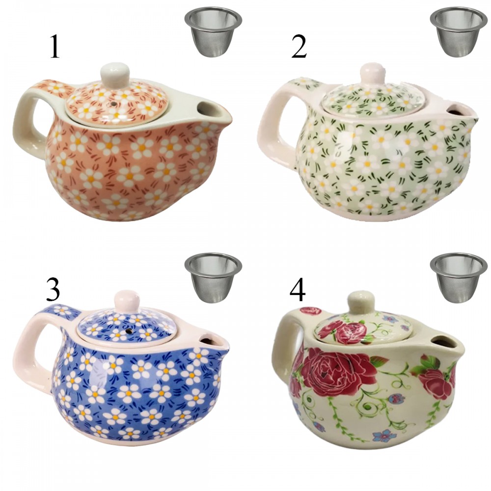 BULE DE MESA DE PORCELANA COM INFUSOR 250ML REF: BUL03A