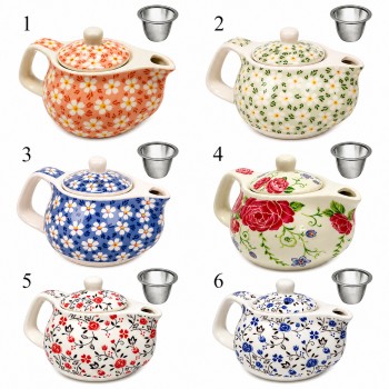 BULE DE MESA DE PORCELANA COM INFUSOR 250ML REF: BUL03A