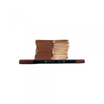 CANETA DUALTIP MARROM REF: 068