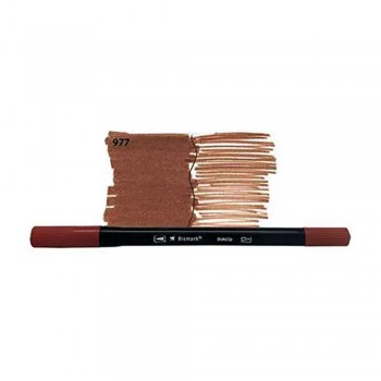 CANETA DUALTIP MARRON COURO 1 UNI REF:977