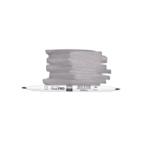 MARCADOR BRUSH 2PONTAS METALICA