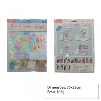 KIT FAÇA VOCÊ MESMO CARIMBOS E CARTÕES MODELO BEBÊ REF: R66A4