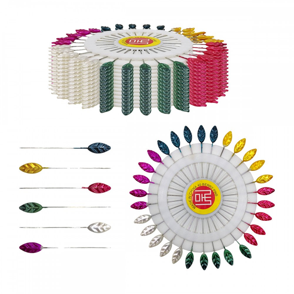 KIT 360 ALFINETES LONGOS CABEÇA COLORIDA REF: DSC4247