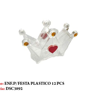 ENFEITE PARA FESTA COROA PLÁSTICO 12PCS ENFEITE PARA FESTA COROA PLÁSTICO 12PCS