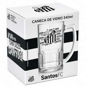CANECA DE VIDRO 340ML MODELO SANTOS REF: 119037