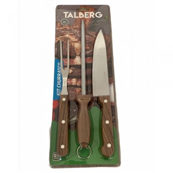 KIT CHURRASCO INOX 3PCS REF: 7880