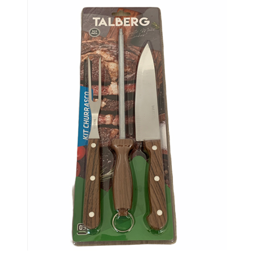 KIT CHURRASCO INOX 3PCS REF: 7880
