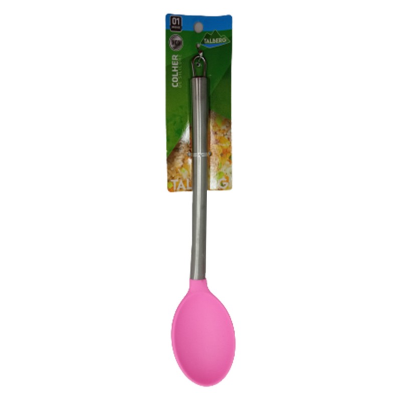 COLHER EM SILICONE ROSA ESCURO REF: 7651