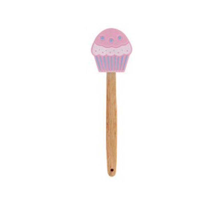 ESPÁTULA COM PONTA DE CUPCAKE EM SILICONE ROSA REF: CA09594