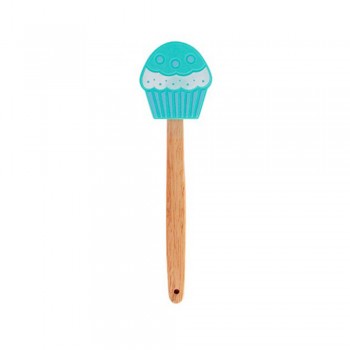 ESPÁTULA COM PONTA DE CUPCAKE EM SILICONE VERDE ÁGUA REF: CA09594 ESPÁTULA COM PONTA DE CUPCAKE EM SILICONE VERDE ÁGUA REF: CA09594