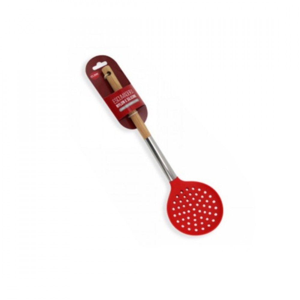 ESCUMADEIRA DE SILICONE COR: VERMELHO