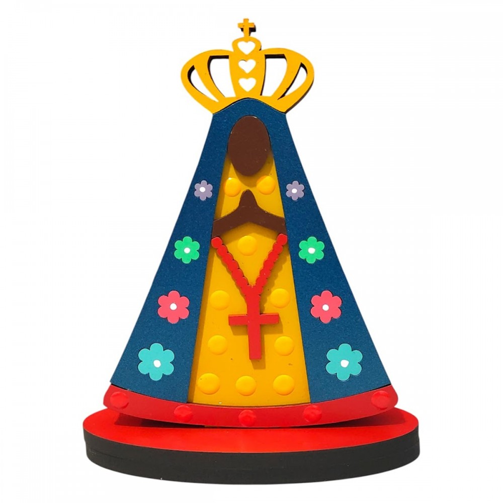 ENFEITE DECORATIVO DE MESA MODELO NOSSA SENHORA DE MADEIRA REF: 000604