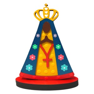 ENFEITE DECORATIVO DE MESA MODELO NOSSA SENHORA DE MADEIRA REF: 000604