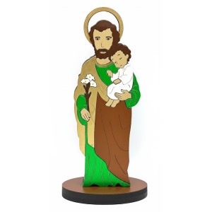 ENFEITE DE MESA DE MADEIRA MODELO SÃO JOSÉ REF: 359-9 ENFEITE DE MESA DE MADEIRA MODELO SÃO JOSÉ REF: 359-9