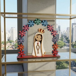 ENFEITE DECORATIVO DE MESA MODELO SANTINHOS DE MADEIRA REF: 004664 ENFEITE DECORATIVO DE MESA MODELO SANTINHOS DE MADEIRA REF: 004664