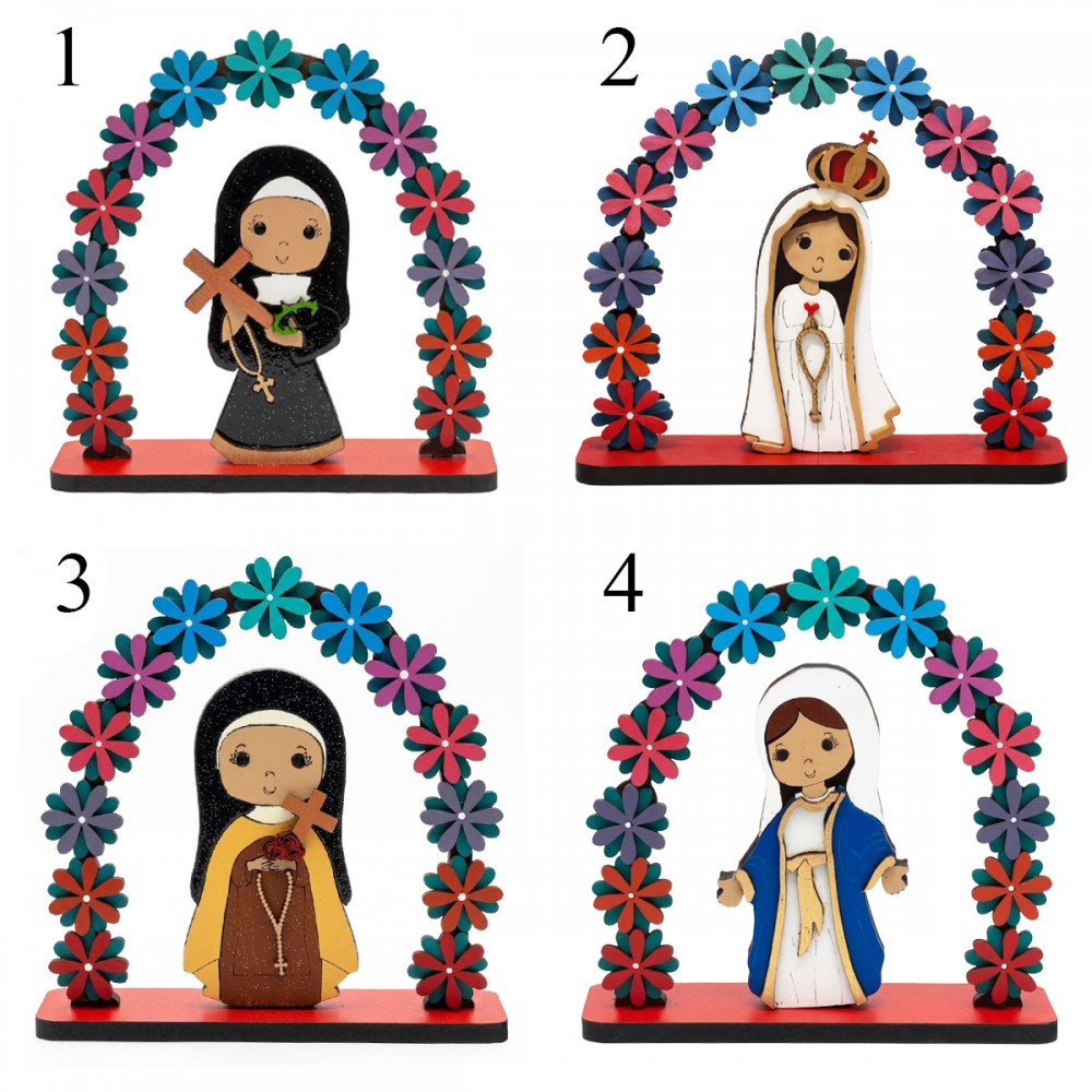 ENFEITE DECORATIVO DE MESA MODELO SANTINHOS DE MADEIRA REF: 004664 ENFEITE DECORATIVO DE MESA MODELO SANTINHOS DE MADEIRA REF: 004664