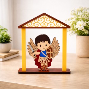 ENFEITE DECORATIVO DE MESA MODELO SANTINHOS DE MADEIRA REF: 004657 ENFEITE DECORATIVO DE MESA MODELO SANTINHOS DE MADEIRA REF: 004657