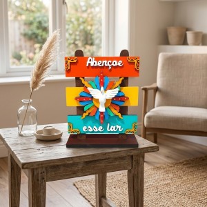 PLAQUINHA DECORATIVA DE MESA DE MADEIRA REF: 004688 PLAQUINHA DECORATIVA DE MESA DE MADEIRA REF: 004688