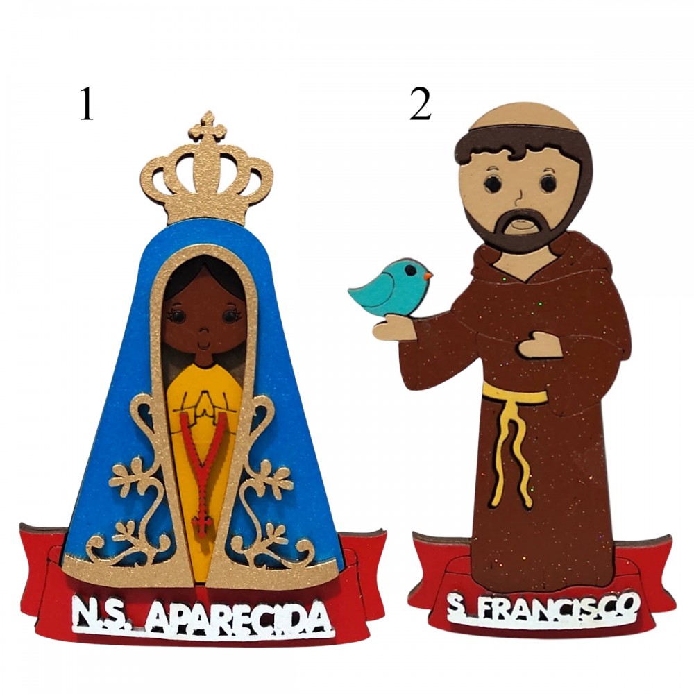 IMÃ DE GELADEIRA MODELO SANTINHOS DE MADEIRA REF: 001205