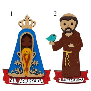 IMÃ DE GELADEIRA MODELO SANTINHOS DE MADEIRA REF: 001205