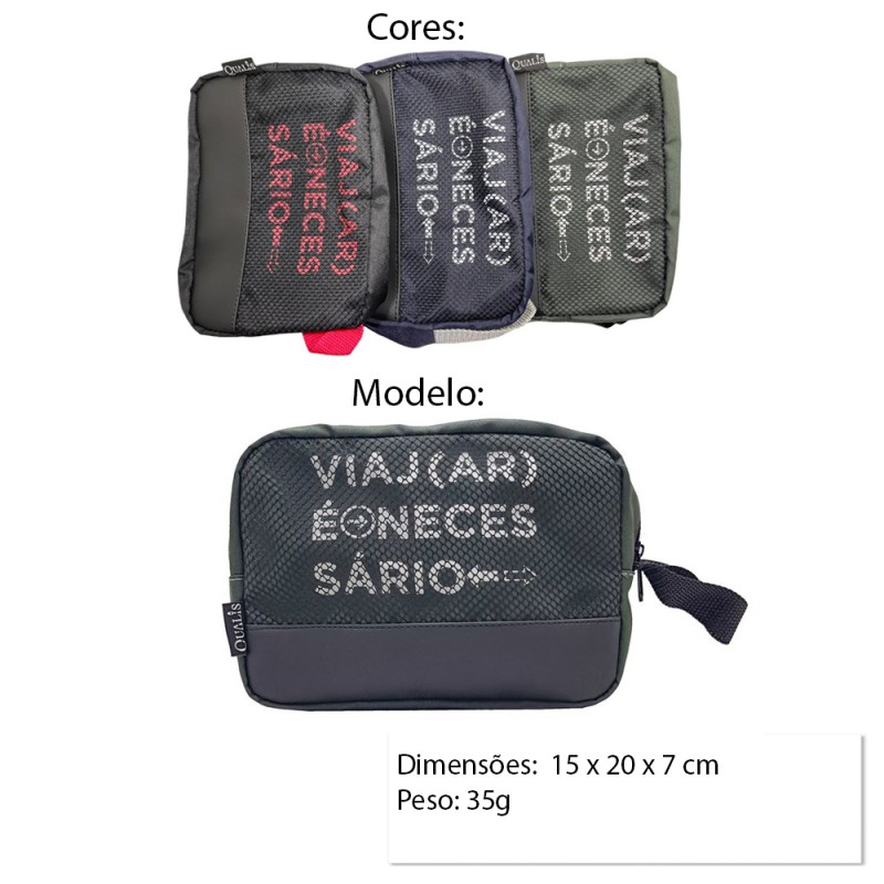 NECESSAIRE VIAJAR É NECESSÁRIO REF: NN2112 NECESSAIRE VIAJAR É NECESSÁRIO REF: NN2112