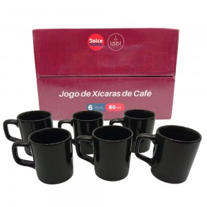 JOGO DE XÍCARAS DE CAFÉ 6PCS 80ML REF:D0CA53 JOGO DE XÍCARAS DE CAFÉ 6PCS 80ML REF:D0CA53
