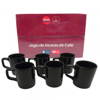 JOGO DE XÍCARAS DE CAFÉ 6PCS 80ML REF:D0CA53