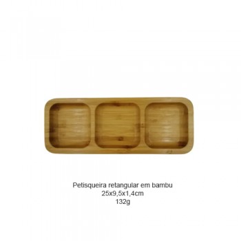 PETISQUEIRA RETANGULAR EM BAMBU REF: D0829