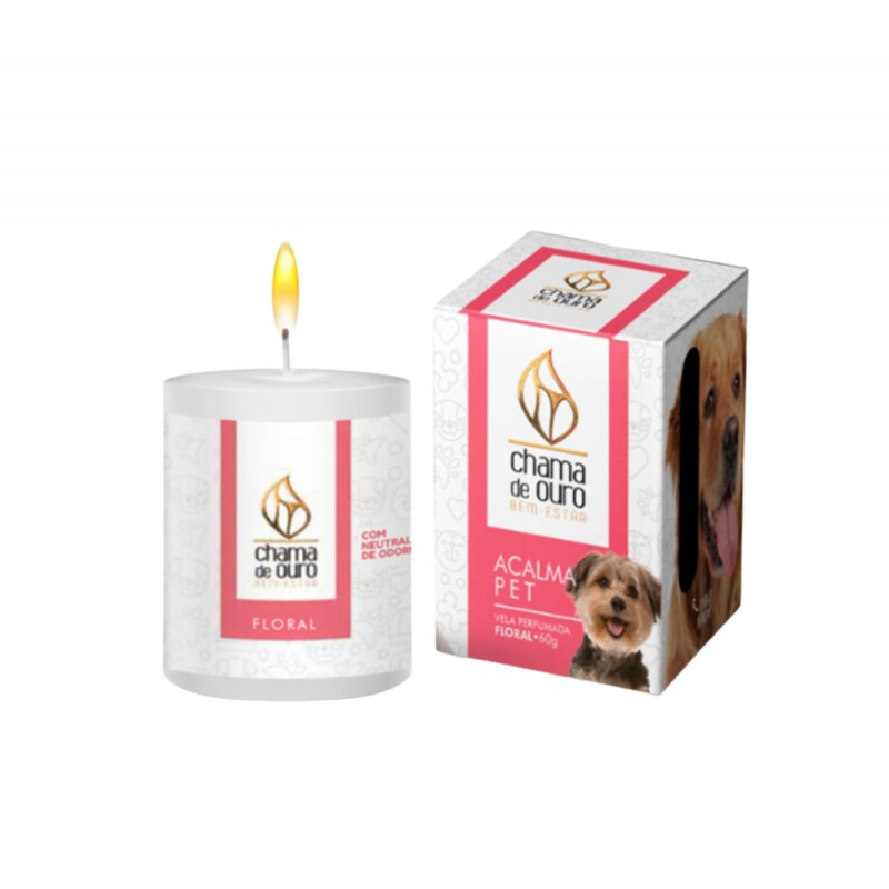 VELA PERFUMADA ACALMA PET COM NEUTRALIZADOR DE ODOR 60GR FLORAL VELA PERFUMADA ACALMA PET COM NEUTRALIZADOR DE ODOR 60GR FLORAL