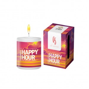 VELA PERFUMADA HAPPY HOUR GIN GENGIBRE E ZIMBRO 60G  REF: U60BYGI01 VELA PERFUMADA HAPPY HOUR GIN GENGIBRE E ZIMBRO 60G  REF: U60BYGI01