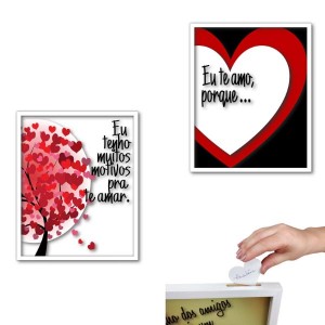 QUADRO CORACAO AMOR 20X25