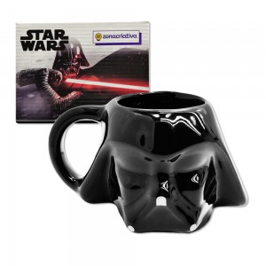 CANECA 3D MODELO DARTH VADER EM PORCELANA 500ML REF: 10023509 