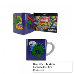 CANECA CUBO 300ML HULK REF: 10024482 CANECA CUBO 300ML HULK REF: 10024482