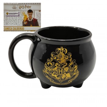 CANECA CALDEIRÃO MODELO BRASÃO HOGWARTS 500ML  REF: 10023664