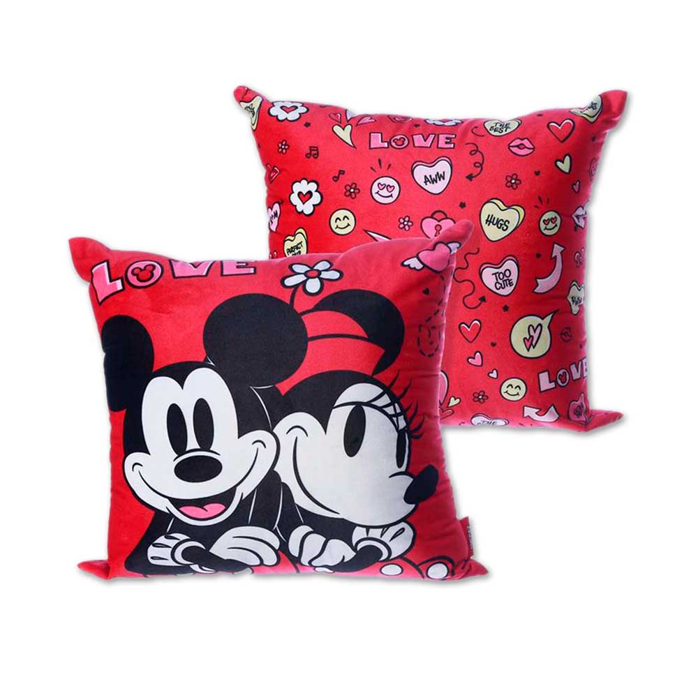 ALMOFADA MODELO MICKEY E MINNIE LOVE EM FIBRA DE POLIÉSTER REF: 10064983