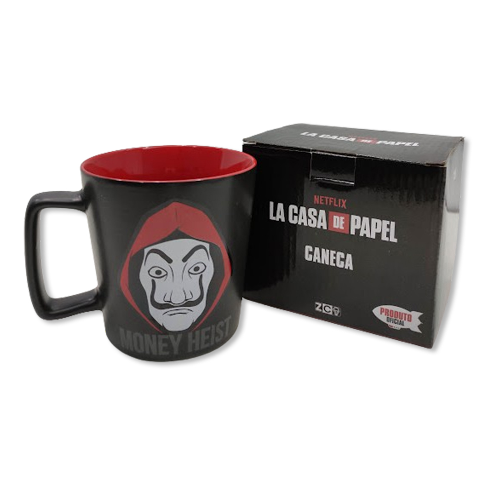 CANECA BUCK LA CASA DE PAPEL EM CERÂMICA 400ML REF: 10024237