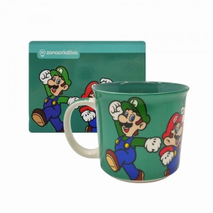CANECA TOM MODELO MARIO E LUIGI EM CERÂMICA 350ML REF: 10024241 CANECA TOM MODELO MARIO E LUIGI EM CERÂMICA 350ML REF: 10024241