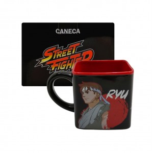 CANECA QUADRADA MODELO RYU BLACK EM CERÂMICA 300ML REF: 10024284 CANECA QUADRADA MODELO RYU BLACK EM CERÂMICA 300ML REF: 10024284