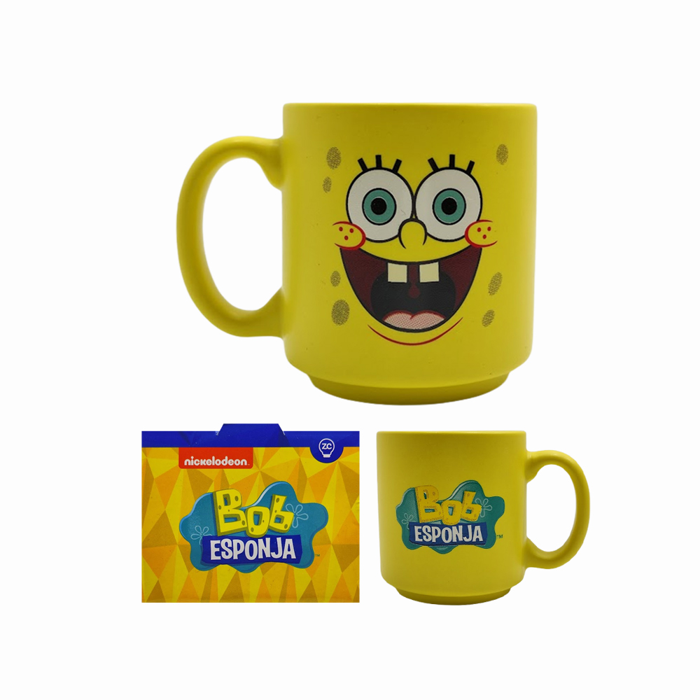 CANECA MINI TINA MODELO BOB ESPONJA EM CERÂMICA 100ML REF: 10024465