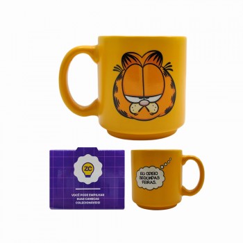 CANECA MINI TINA MODELO GARFIELD EM CERÂMICA 100ML REF: 10024472